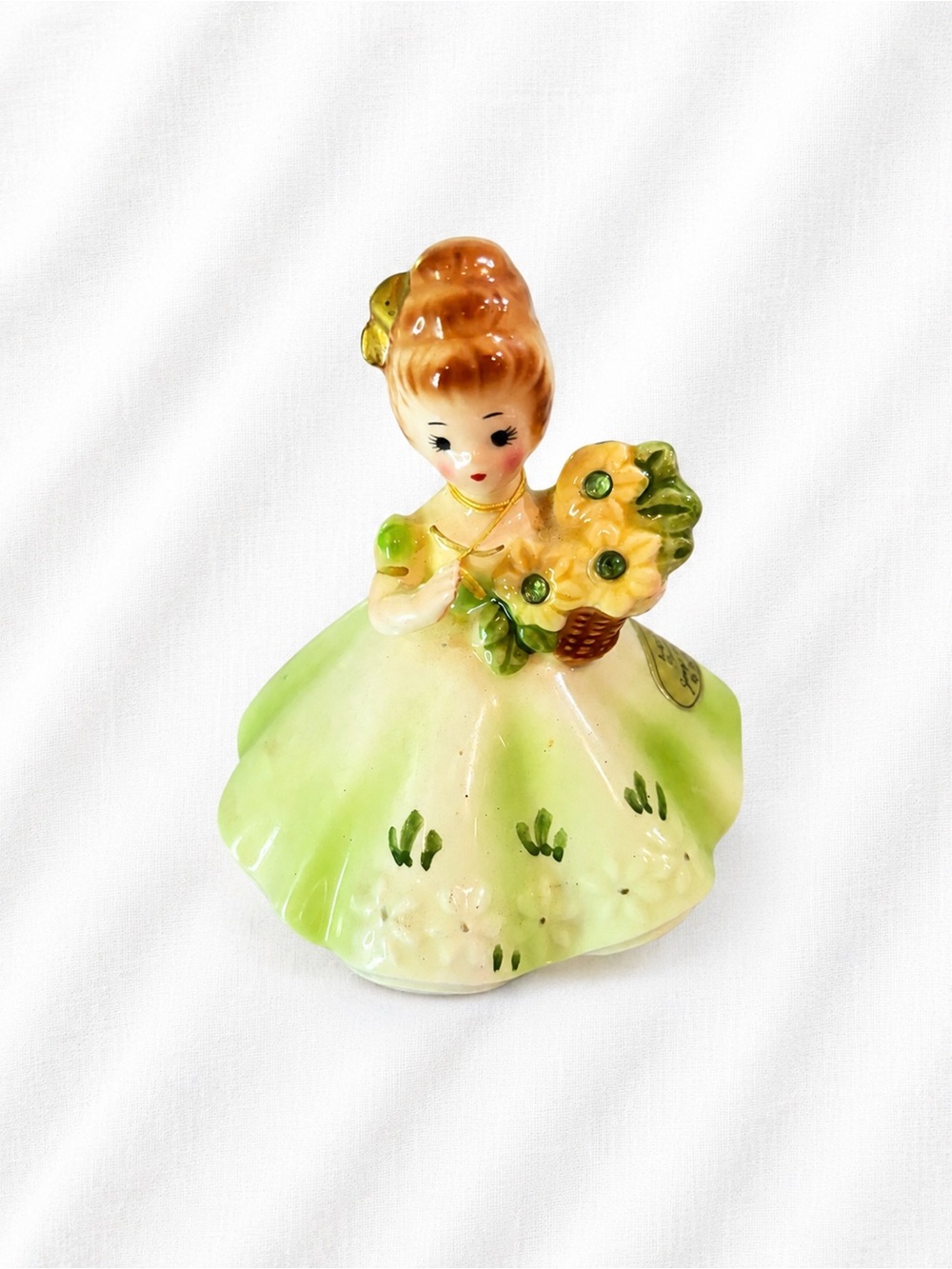 Josef Originals August Peridot Birthday Girl Figurine